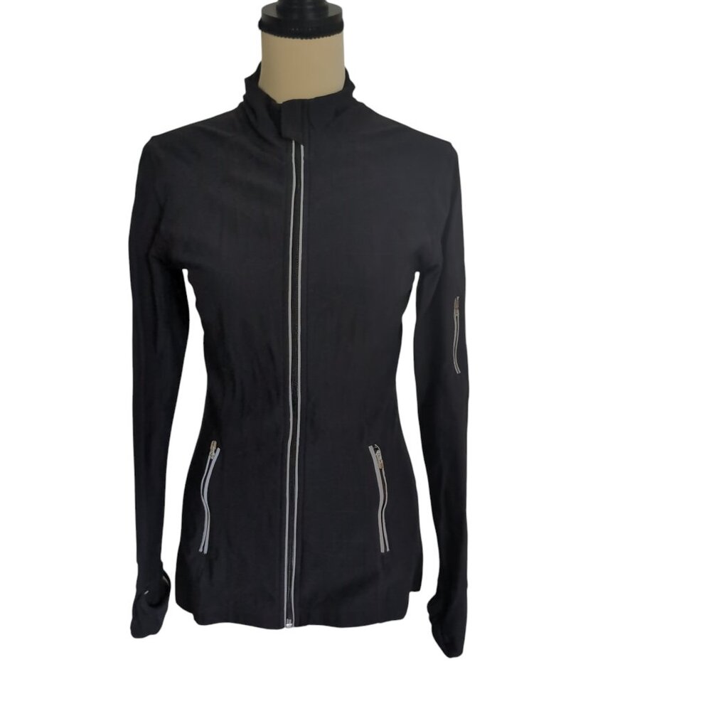 Kirkland Long Sleeve Zip Yoga Top Size Medium